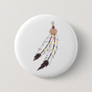 Feathers 6 Cm Round Badge