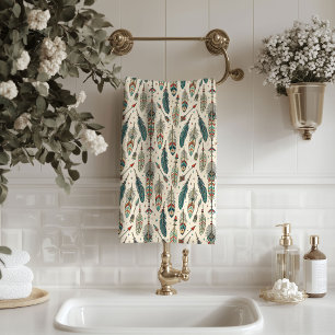 Feathers and Arrows Towel Earthy Ethnic Vibe