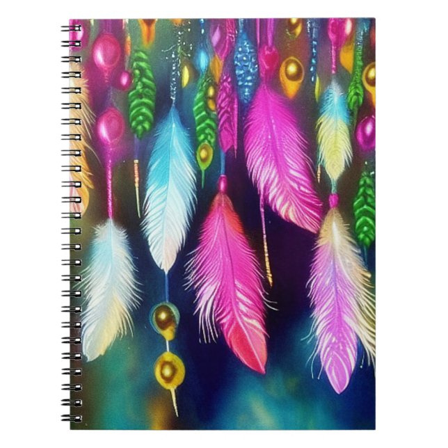 Feathers and beads  notebook (Front)