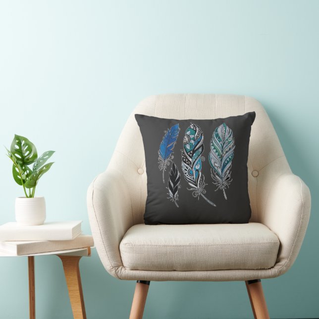 Feathers and colours dance  cushion (Chair)