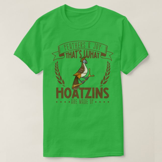 Feathers and Joy Hoatzin T-Shirt (Design Front)