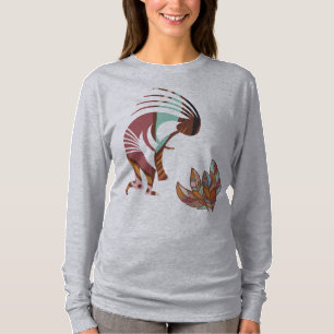 Feathers and Kokopelli Southwest T-Shirt