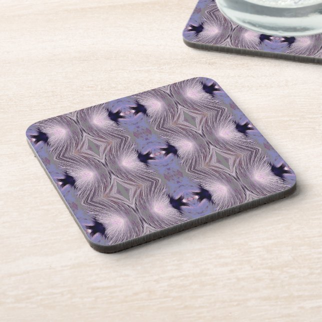 Feathers Diamond Pattern Coaster (Left Side)