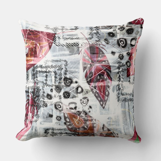 Feathers, ethnic . cushion (Front)