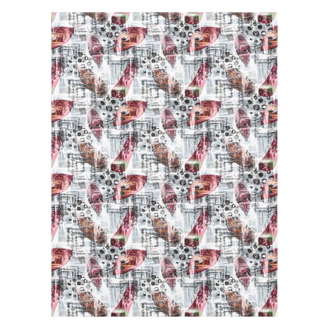 Feathers, ethnic . tablecloth (Front)