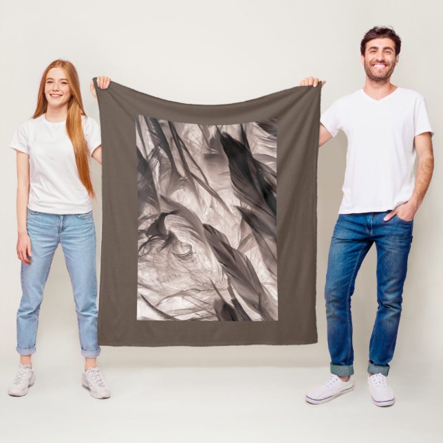 Feathers Fleece Blanket (In Situ)