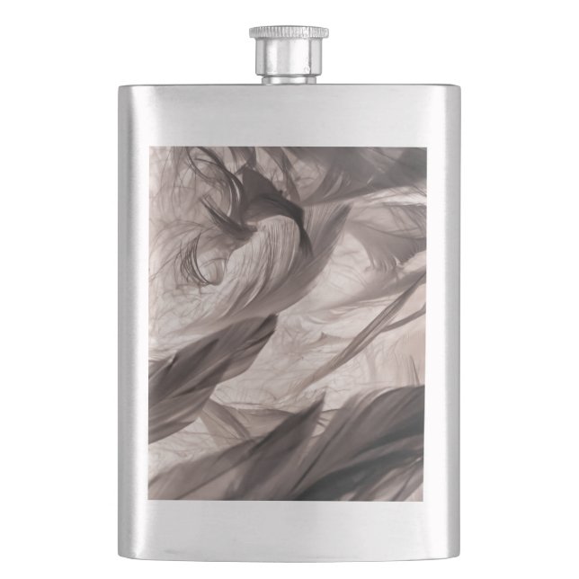 Feathers Hip Flask (Front)