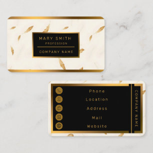 Feathers Luxury Modern Boho Collection Business Card