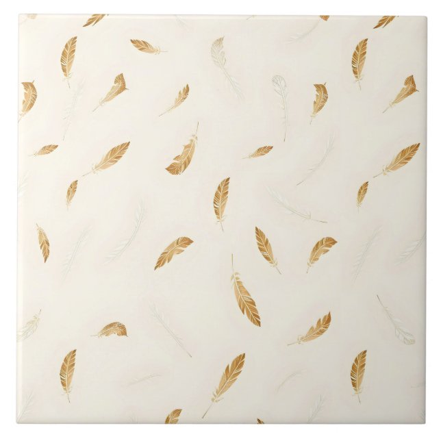 Feathers Luxury Modern Boho Collection Tile (Front)