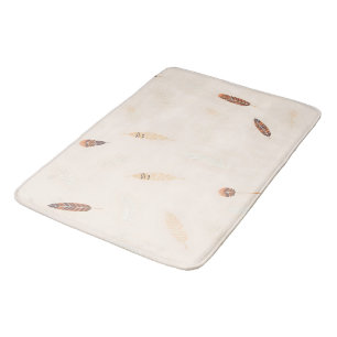 Feathers Luxury Popular Boho Collection Bath Mat