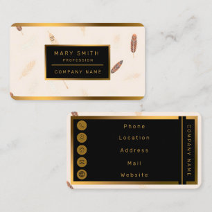 Feathers Luxury Popular Boho Collection Business Card
