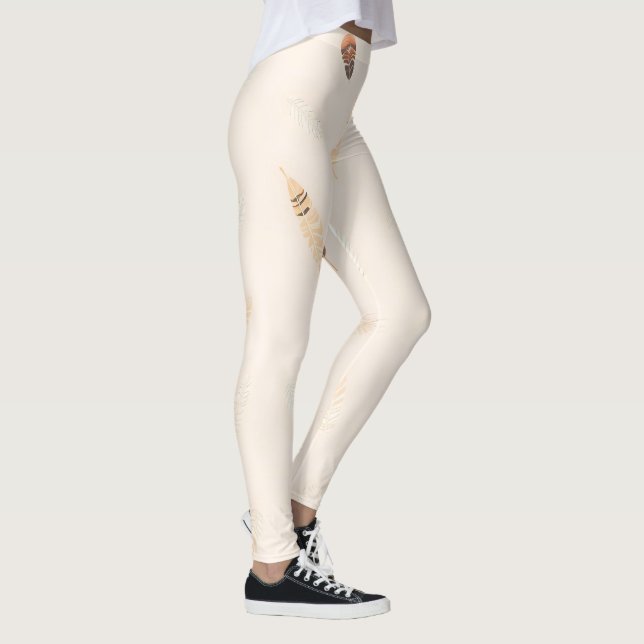 Feathers Luxury Popular Boho Collection Leggings (Right)