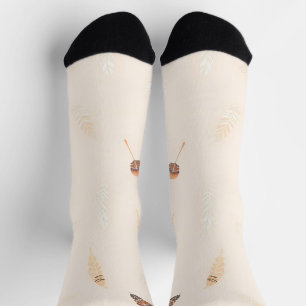 Feathers Luxury Popular Boho Collection Socks