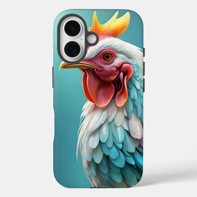 "Feathers of Color: The Rainbow Chicken" Case-Mate iPhone Case (Back)
