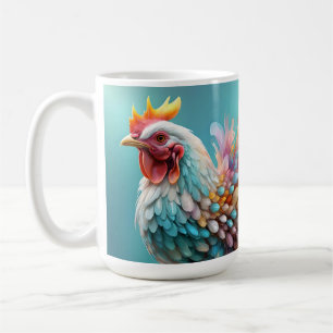 "Feathers of Colour: The Rainbow Chicken" Coffee Mug