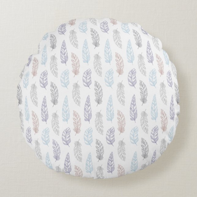 FEATHERS PASTEL PATTERN CUSHION (Front)