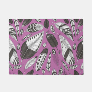 Feathers pattern doormat