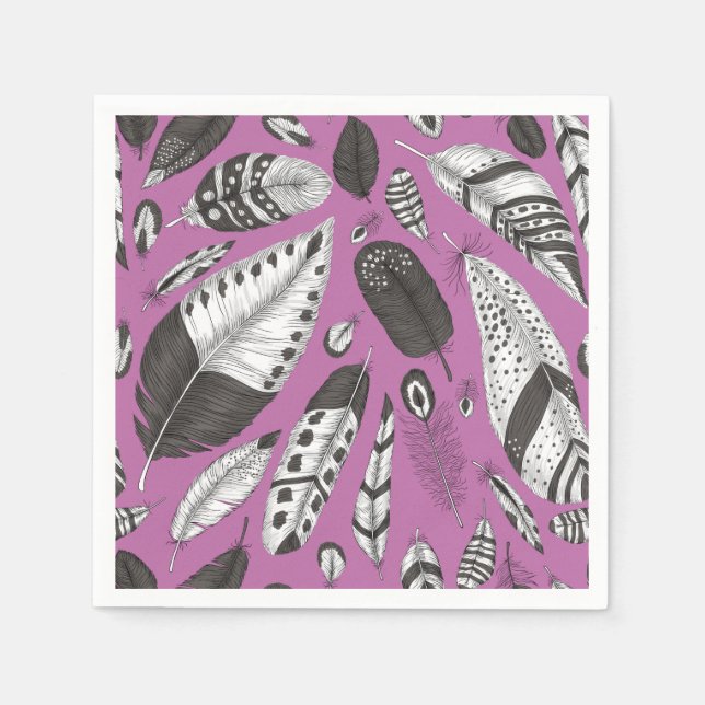 Feathers pattern napkin (Front)