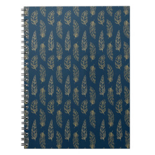 Feathers pattern notebook