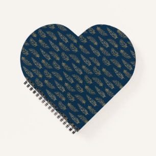 Feathers pattern notebook