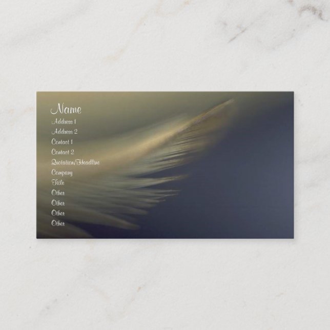Feathers Profile Card (Front)