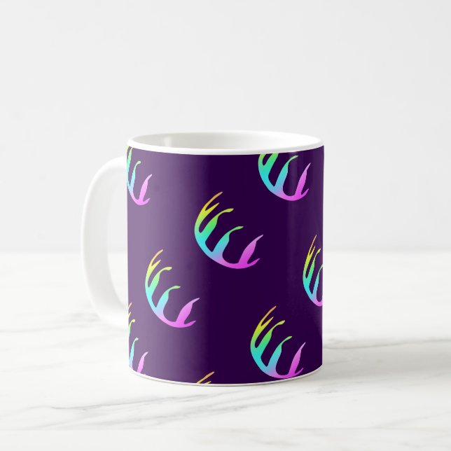  Feathers Purple  Coffee Mug (Front Left)