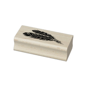 Feathers Rubber Stamp