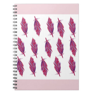 Feathers Watercolor Photo Notebook (80 Pages B&W)