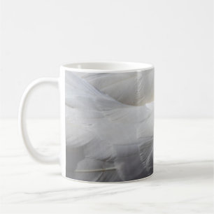Feathers white swan plumage coffee mug