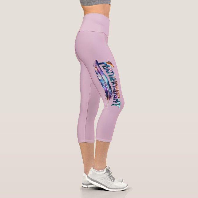 Featherweight Feather -MMA Kick Boxing- Gym Lover Capri Leggings (Right)