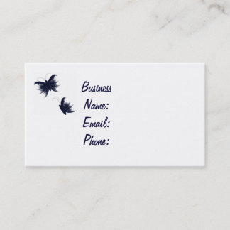 feathery butterflies business card