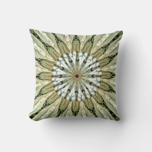 Feathery Grey Throw Pillow