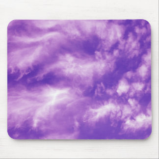 Feathery Purple Clouds Mouse Mat