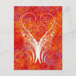 FEATHERY SWIRLS POSTCARD