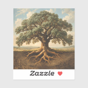 featuring the outline of a majestic oak tree