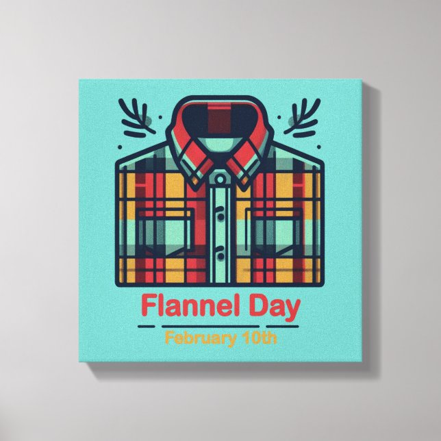 Feb 10th - Flannel Day Canvas Print (Front)
