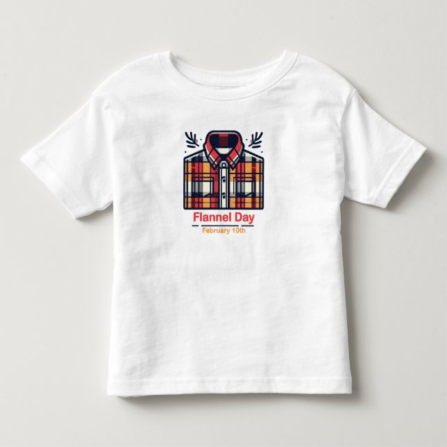 Feb 10th - Flannel Day Toddler T-Shirt (Front)