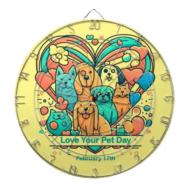Feb 17th - Love Your Pet Day Dartboard (Front)
