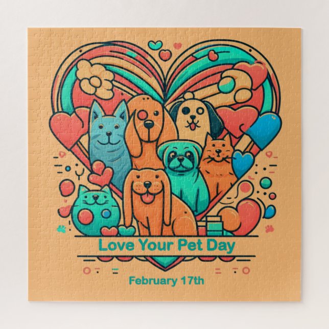 Feb 17th - Love Your Pet Day Jigsaw Puzzle (Vertical)
