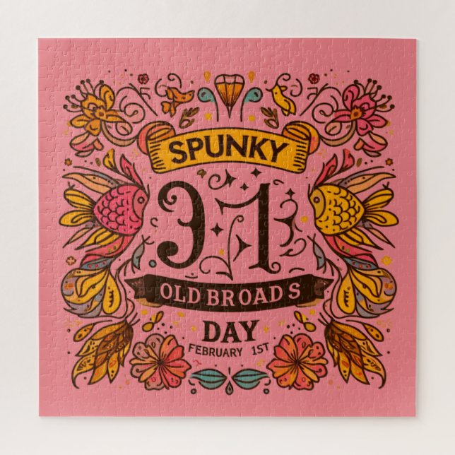 Feb 1st - Spunky Old Broads Day Jigsaw Puzzle (Vertical)