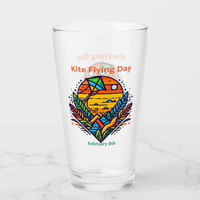 Feb 8th - Kite Flying Day Glass (Front)