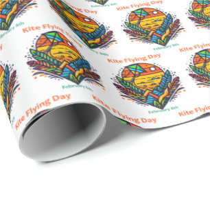 Feb 8th - Kite Flying Day Wrapping Paper