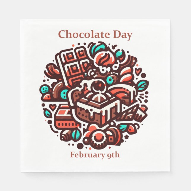 Feb 9th - Chocolate Day Napkin (Front)