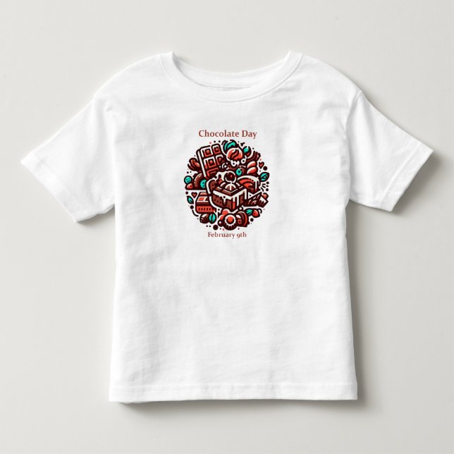 Feb 9th - Chocolate Day Toddler T-Shirt (Front)
