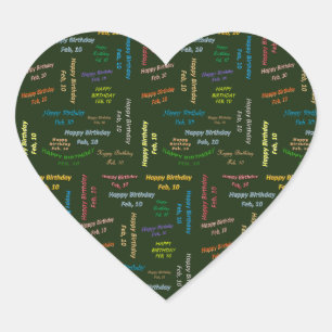 February, 10 Birthday Sticker