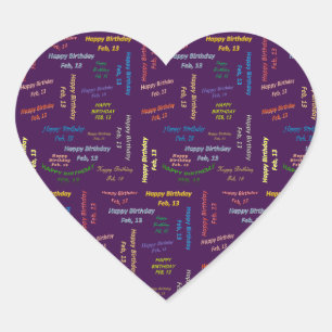 February, 13 Birthday Sticker