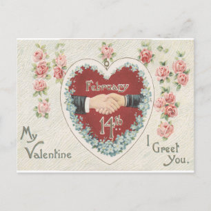 February 14th   Valentine's Day Vintage Postcard