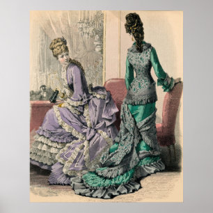 February 1877 Victorian fashions print