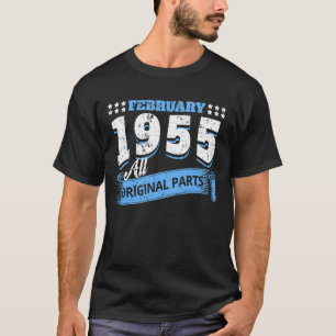 February 1955 All Original Parts Birthday Quote Vi T-Shirt