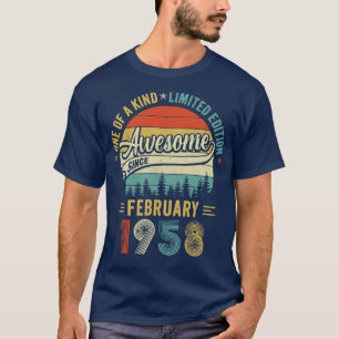 February 1958 Vintage 65 Years Old Retro 65th Birt T-Shirt